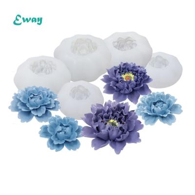 China Disposable 3D Flower Candle Silicone Molds Making Mold For Candles for sale