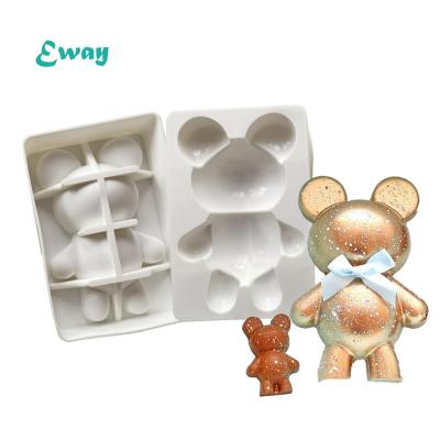 China Large Cartoon Disposable Foam Teddy Bear Gummy Bear Mold Silicone For Cookie Candle Mold for sale