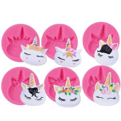 China Unicorn Silicone Molds Disposable for Resin Mold Fondant Cake Decorating for sale