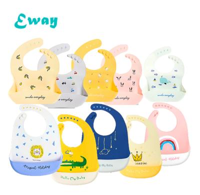 China Soft Style Antibacterial Baby Waterproof INS Sleeved Bibs , Silicone Vintage Babies Bib Printed for sale