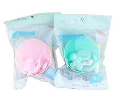 China DIY Mask Bowl 7-in-1 Set Rod Mixing Doser Spoon Cream Box Spray Bottle Mask Brush Face Sponge Packaging Advanced Bag for sale