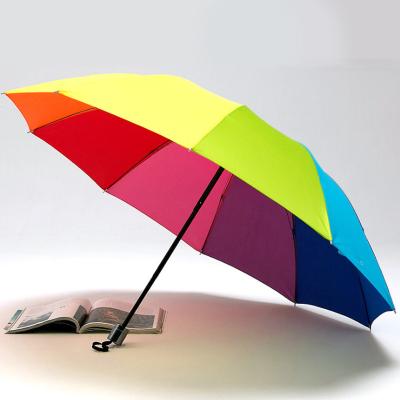 China Manual Three Section Contemporary Folding Umbrella for sale