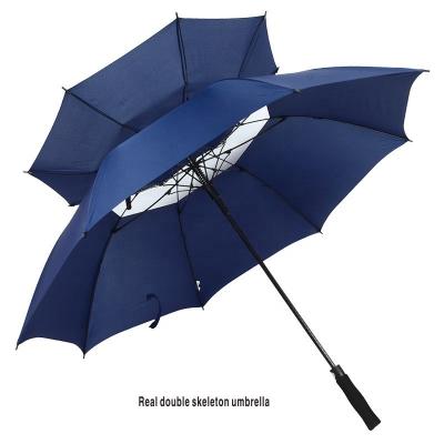 China Genuine Contemporary Double Layer Windproof Umbrella Skeleton Umbrella Golf Skeleton Umbrella for sale