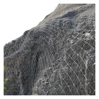 China Easily Assembled Slope Protection Netting Rockfall Barrier Fence Wire Rope Netting for sale