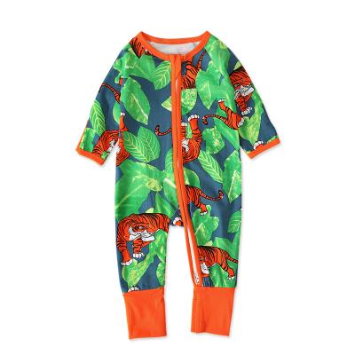 China IHJ559 70% Cotton Boy's Drop Clothes Baby Boy's Tiger Pattern Rompers Long Sleeve Kids Clothes for sale