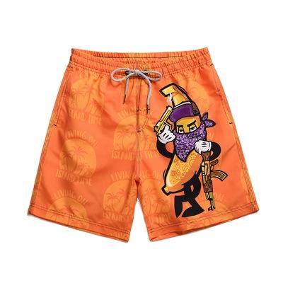 China Summer QUICK DRY men's casual beach wear IHJ3793 pants cartoon printing quick-drying shorts for sale