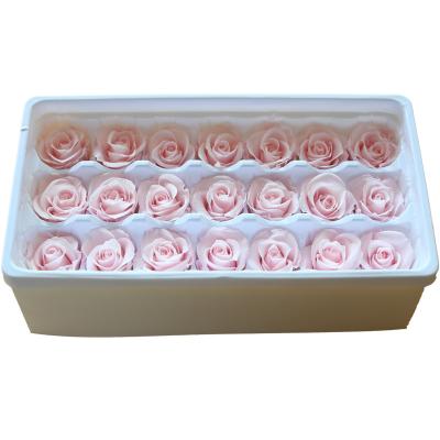 China Wedding Decoration Good Price Preserved Rose Heads 2-3CM 21 Real Preserved Roses Flower Box Packing Flower For Wedding Decoration for sale