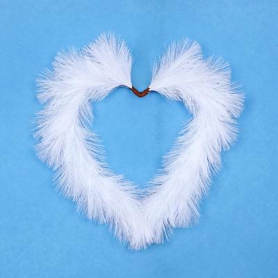 China Wedding the most popular artificial garland pampas heart-shaped flower of central institute of statistics pampas decotation for sale