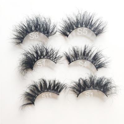 China Long Big Mink Fur Eyelash 100% Real Wholesale Fluffy Dramatic Lasting 6D 3D Mink Eyelashes 25mm 27mm for sale