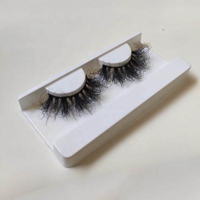 China 8D 22mm 25mm Long Real Mink Eyelash Dramatic Thick Curl Cruelty Extra Fluffy Lasting Mink Eyelash Free for sale