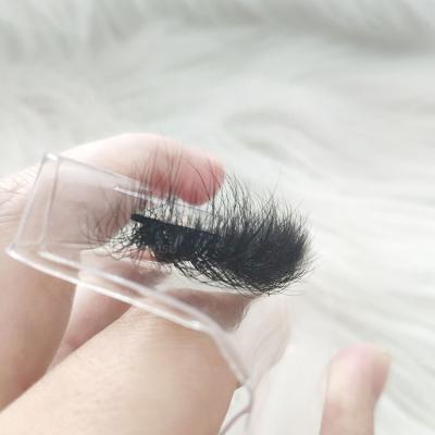 China Long Lasting Curl Fluffy Eyelashes Wholesale 3D Super Fluffy Mink Lashes Short Thick Fur Mink Eyelash for sale