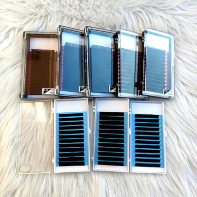 China Matte Black Ellipse Flat Eyelash Extension 0.12mm Thickness 10mm Thick Handmade Classic Eyelash Extensions Different Long 15mm for sale