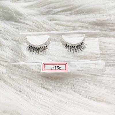 China 3D Criss-Cross Lashes Wholesale Natural Mink Hair Half Eyelash 10mm 11mm 12mm 13mm Cruelty Free Half Eyelash Short Wick for sale