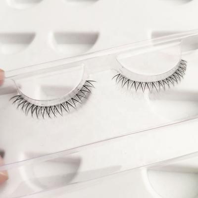 China Mink Under Lashes Faux Mink Crisscross Bottom Band Silk Bottom Eyelash Mink Fur Eyelashes Wholesale Clear for sale