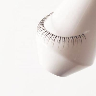 China Mink Fur Lashes Handmade Silk Mink Under Eyelash Bottom False eyelashes of criss-cross clear band for sale