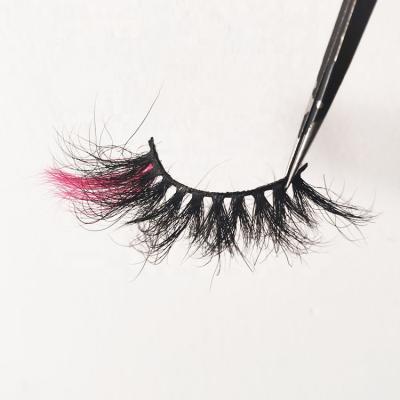 China New Arrival Long Lasting Mink Eyelashes Fluffy Strip Lashes Colored With Tapered Color Eyelash Extensions for sale