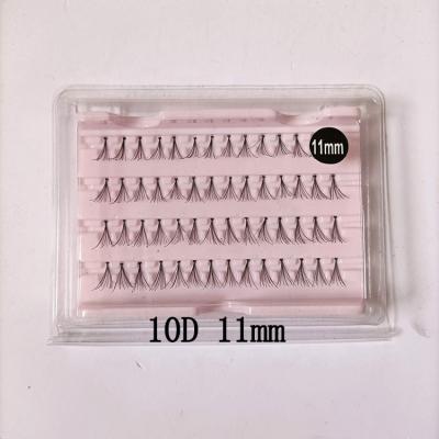 China Glitter & Different Short False Shimmery Eyelash Extensions Factory Eyelashes 11mm 10D Lash Premade Fans Volume Eyelash 11mm for sale