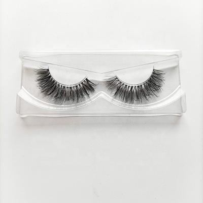 China New 16mm False 3D Mink Eyelashes 15mm Clear Band Eyelash Durable Vegan Faux Lash Wholesale Eye Lashes Vendor for sale