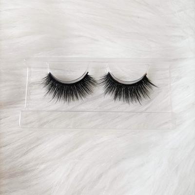 China Popular short mink eyelash floss whips 25mm cotton wholesale strip 3D mink eyelash cheap seller wick for sale