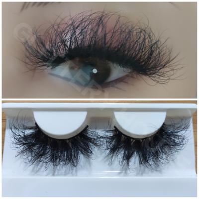 China Long Lasting Fluffy Dramatic Style Real Mink Handmade Cruelty Free Eyelashes by Mink Eyelash 25mm No Private Label 25mm Mink Eyelash for sale