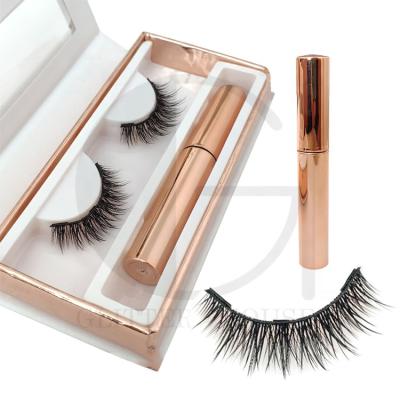 China Long Lasting 3d Mink Lashes Magnet Eyeliner Wick Set Wholesale Handmade Wick Packaging Box Private Label Eyeliner Extensions for sale