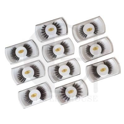 China Private label faux 3d mink eyelash 3d faux mink eyelashes long style natural black stripe cotton silk eyelash for sale