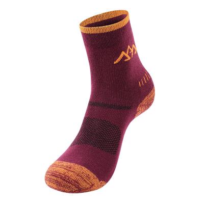 China Cheap Custom Crew Print Merino Long Men's Breathable Sports Increasing Grip Compression Knitting Machine Woolen Socks for sale