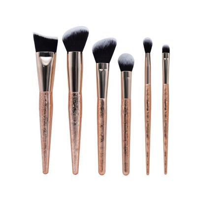 China Angular Blush 6PCS Professional Makeup Brush Set Highlighting Foundation Eyeshadow Face Contouring Tools Blending Makeup Brushes for sale