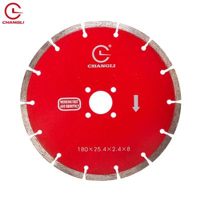 China . 180*25.4mm High Speed ​​Smooth Straight Edge Segmented Diamond Saw Blade Disc For Cutting Reinforced Concrete Wall for sale