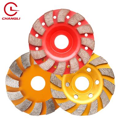 China Diamond Powder +Alloy Steel Diamond Cup Grinding Wheel For Granite Stone Stone Floor Grinding Diameter 100mm en venta