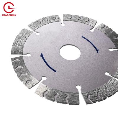 China Manufacturer 4inch 114mm Circular Diamond Saw Blade For Granite Cutting Ripple Round Laser Sharp Logo Circular Fast Dry Cut Asphalt for sale