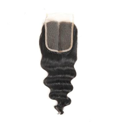 China 4*4 deep wave brazilian deep wave vrigin deep wave brazilian raw wave 4x4 lace closure for sale