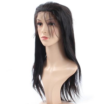 China Silky Straight Wave Wholesale 10a Grade Pre Plucked Virgin Brazilian Remy Hair Natural Color Straight Hairline 100% Wave Lace Front Wig Baby Hair for sale