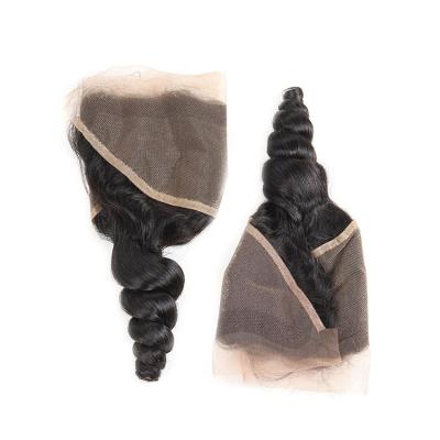 China Wave13X6 Headband and LOOSE DEEP WAVE Hair Bundle Deal,Brazilian Loose Wave Virgin Hair Bundle Headband for sale