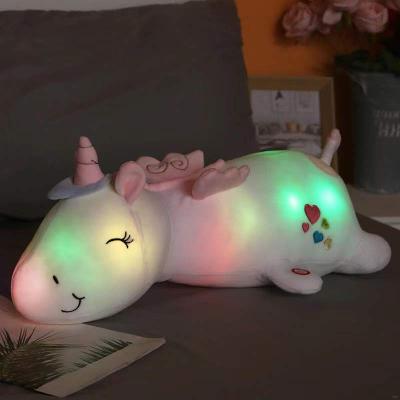 China Plush Customized LED Stuffed Unicorn Light Up Plush Toy Birthday Gifts for sale