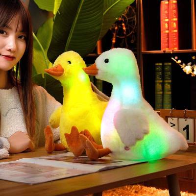 China Plush Toy Wholesale OEM Hot Sale Light Led Plush Goose With Light Toy For Women Girl Educational Children Toys for sale