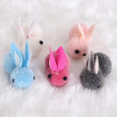 China Colorful Plush Rabbit Toy 5pcs Small As Set For Sell Cute Easter Bunny Toy for sale