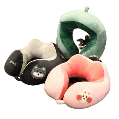 China Cute Animal U Neck Pillow Cute Animal U Shaped Pillow Portable Cartoon Stuffed Plush Kids Airplane Bedding Memory Sleep for sale