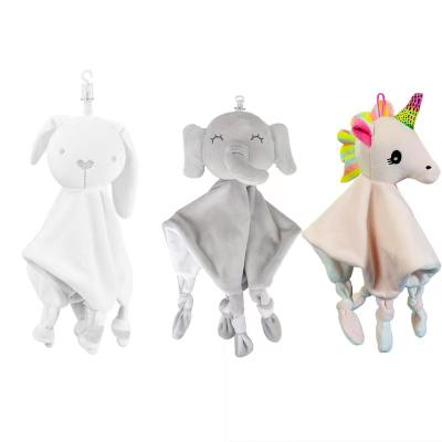 China Soft Stuffed Animal Blanket Baby Quilt Rabbit Elephant Unicorn Blanket Toy For Baby for sale