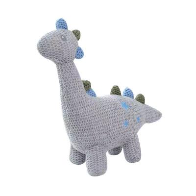 China Plush Customized Soft Knitted Dino Doll Dinosaur Stuffed Animal Toy For Gifts for sale