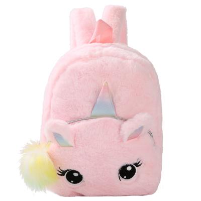 China Soft Plush Stuffed Unicorn Backpack With Eyes And Ears For Kids Popular Bags With Many Colors for sale