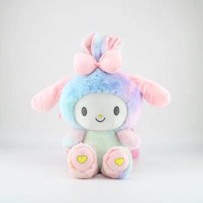 China Plush Stuffed Bags Plush Rabbit Design Animal Kids Backpacks Soft Rainbow School Backpack Wholesale For Girls for sale