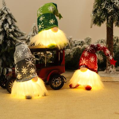 China Newest Wholesale Plush Led Santa Plush Toys Stuffed Light Up Christmas Santa Claus Gift for sale