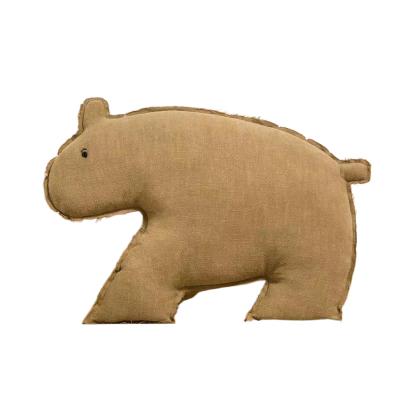 China Brown Bear Plush Stuffed Animal Shape Pillow With PP Cotton Inside for sale