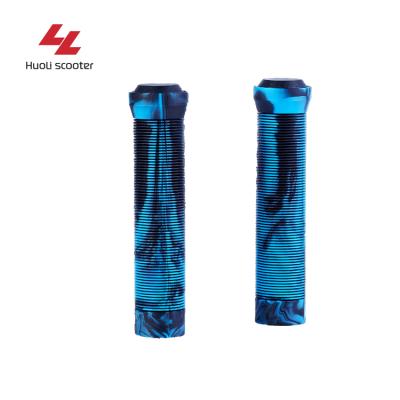 China Blue Black Flangeless Scooter Grips Cheap For Pro Scooter Grips for sale