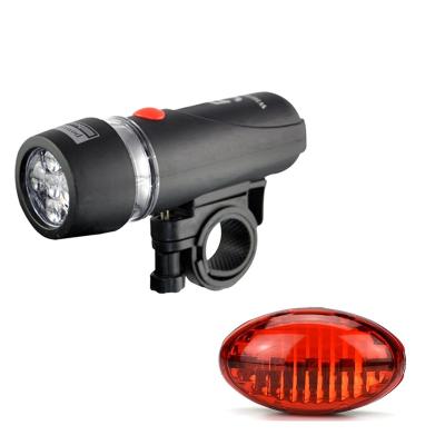 China Hot Selling ABS Bike Accessories Front And Tail Bycicle Bicycle Light Europe Light Set LED Bike Lamp for sale