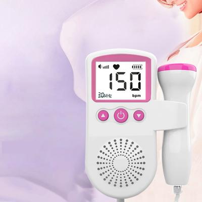 China Plastic Fetal Heartbeat Doppler Detector Baby Care Device Listen Baby's Heartbeat Pregnancy Fetal Ultrasound Rate Detection for sale