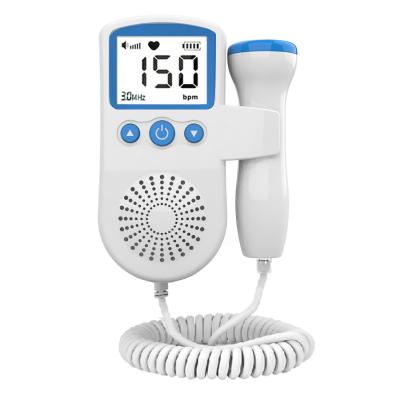 China Portable Doppler Plastic Fetal Monitor Heartbeat Detector Baby Care Fetal Household For Pregnant Fetal Stethoscope Pulse Meter for sale