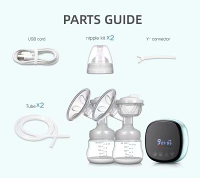 China BPA Free Electric Breast Pump Hospital Maternity Custom Smart Grade Breastpump Hands Free Rechargeable Electric Double Breast Pump for sale