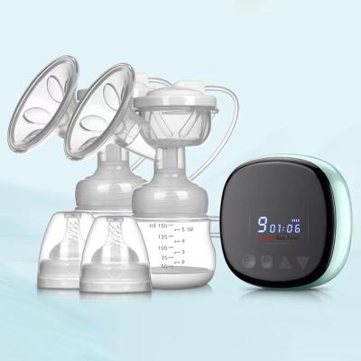 China NEW BPA Free Electric Breast Pump Portable Double Breastfeed Milk Pump Touch Screen Massage Mode 12 Adjustable Speed ​​Silent Lactation for sale